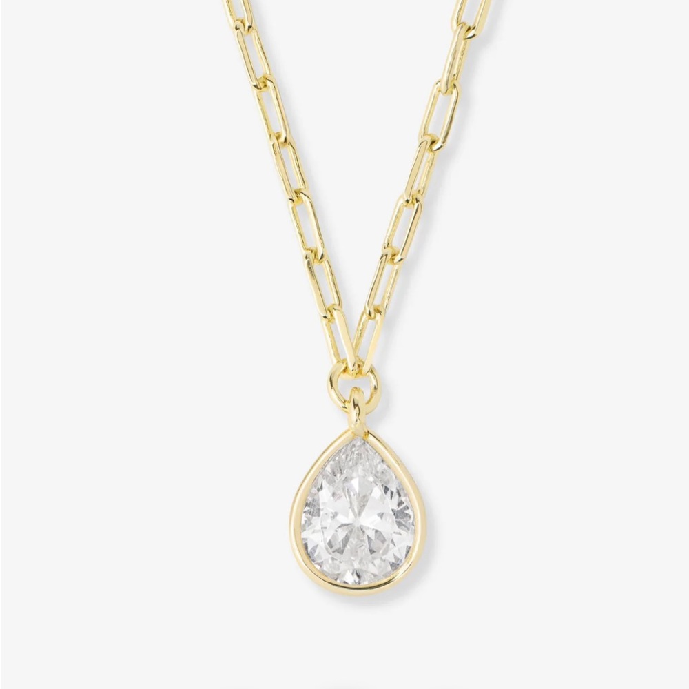 NWT Melinda Maria Gold “Drop of Perfection” Necklace